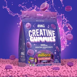 Applied Nutrition Creatine Gummies - 3000Mg Creatine Monohydrate per Serving - 80 Chewable Vegan Gummies for Strength, Power & Recovery (20 Servings)