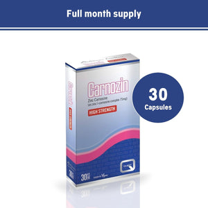 Quest Carnozin (Pack of 30) - Zinc Carnosine Complex Supplement for Gastro Protection & Healing (75Mg per Tablet). High Strength Anti-Inflammatory Tablets. Suitable for Vegans.
