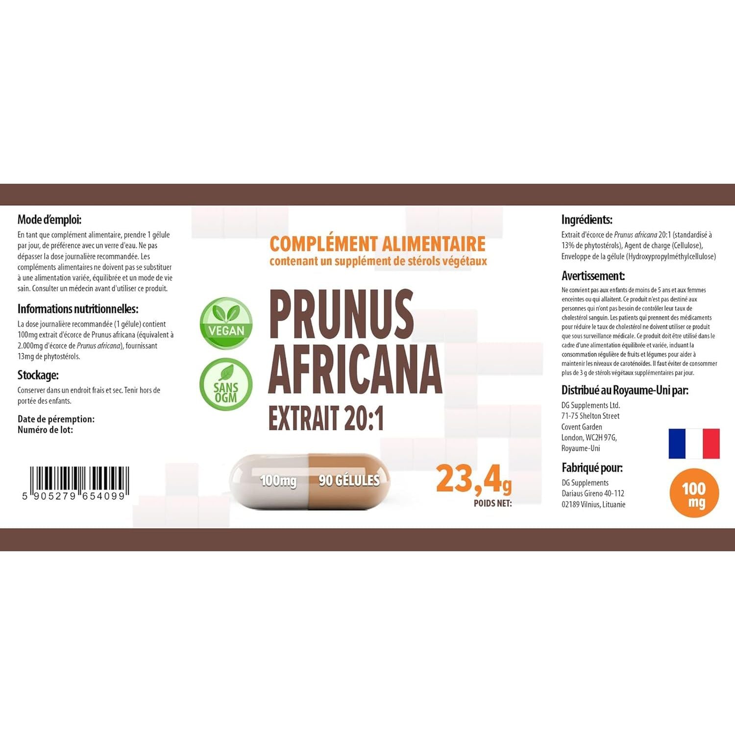 Hepatica Pygeum Africanum – 2000Mg Equivalent (100Mg 20:1 Extract) | 90 Vegan Capsules | 13% Phytosterols | High-Strength Prostate & Urinary Health Support | 3Rd Party Lab Tested