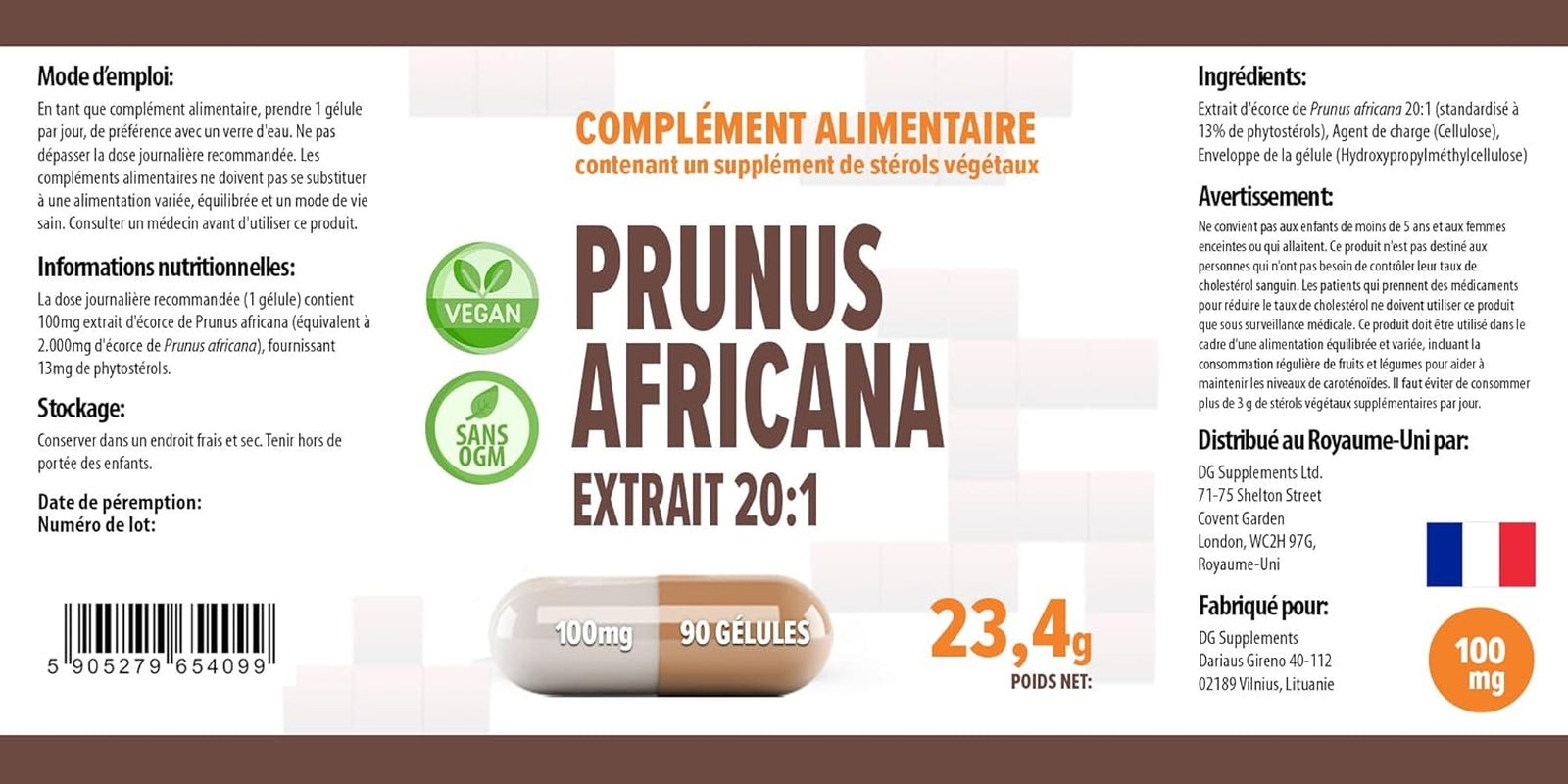 Hepatica Pygeum Africanum – 2000Mg Equivalent (100Mg 20:1 Extract) | 90 Vegan Capsules | 13% Phytosterols | High-Strength Prostate & Urinary Health Support | 3Rd Party Lab Tested