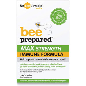Unbeelievable Health Bee Prepared Max Strength Immune System Formula - Created by Nutritional Experts - Contains Bee Propolis, Elderberry and More – Immunity Support Supplement