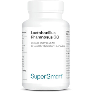 Lactobacillus Rhamnosus GG - Probiotic - Balances Microbiota and Gut Flora - Boosts the Immune System - Stimulates Lactobacillus Production - 60 Capsules - Vegan - Gluten-Free - Non-Gmo - Supersmart