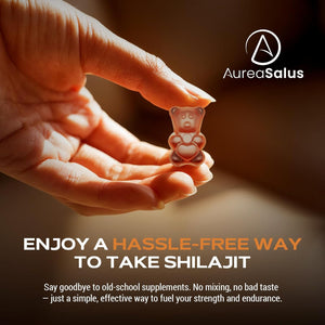 Shilajit Gummies 1400Mg – Pure Himalayan Complex with Ashwagandha, Chaga, Fulvic Acid & 85+ Trace Minerals – Vegan & Sugar-Free – 60 Gummies