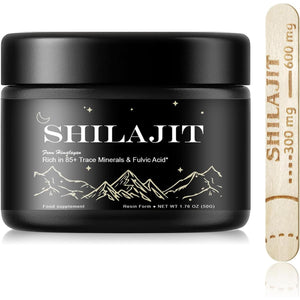 Shilajit Resin - Maximum Potency Natural Organic Shilajit Gold Grade 50G with Fulvic Minerals & Humic Acid, Strength & Stamina Booster for Men and Women, Vegan (Pack of 1)