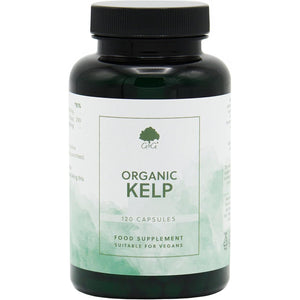 Organic Kelp Supplement 500Mg - Natural Source of Iodine - 120 Vegan Capsules - Non GMO, Made in the UK by G&G Vitamins