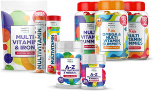 A-Z Multivitamin and Minerals Tablets, Vitamins for Men'S and Women'S, 23 High Strength Vitamins and Minerals Including Iron, Zinc Vitamin C and More (90)