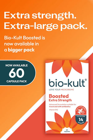 Bio-Kult Boosted Extra Strength Gut Health| 14 Strains | Probiotics for Women & Men | Immune & Digestive Support | Shelf-Stable, Non-Gmo, Gluten-Free | 60 Capsules