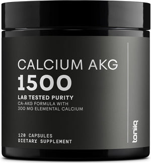 Toniiq 1500Mg Ultra High Purity Ca AKG Supplement - 99%+ Highly Purified and Bioavailable Calcium Alpha-Ketoglutarate - Calcium AKG Longevity Supplement - 120 Ca-Akg Vegetarian Capsules