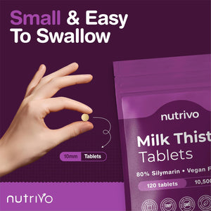 Milk Thistle High Strength Tablets 10,500Mg & 80% Silymarin per Serving | 120 Tablets | Milk Thistle Herbal Supplement | Vegan & UK Made