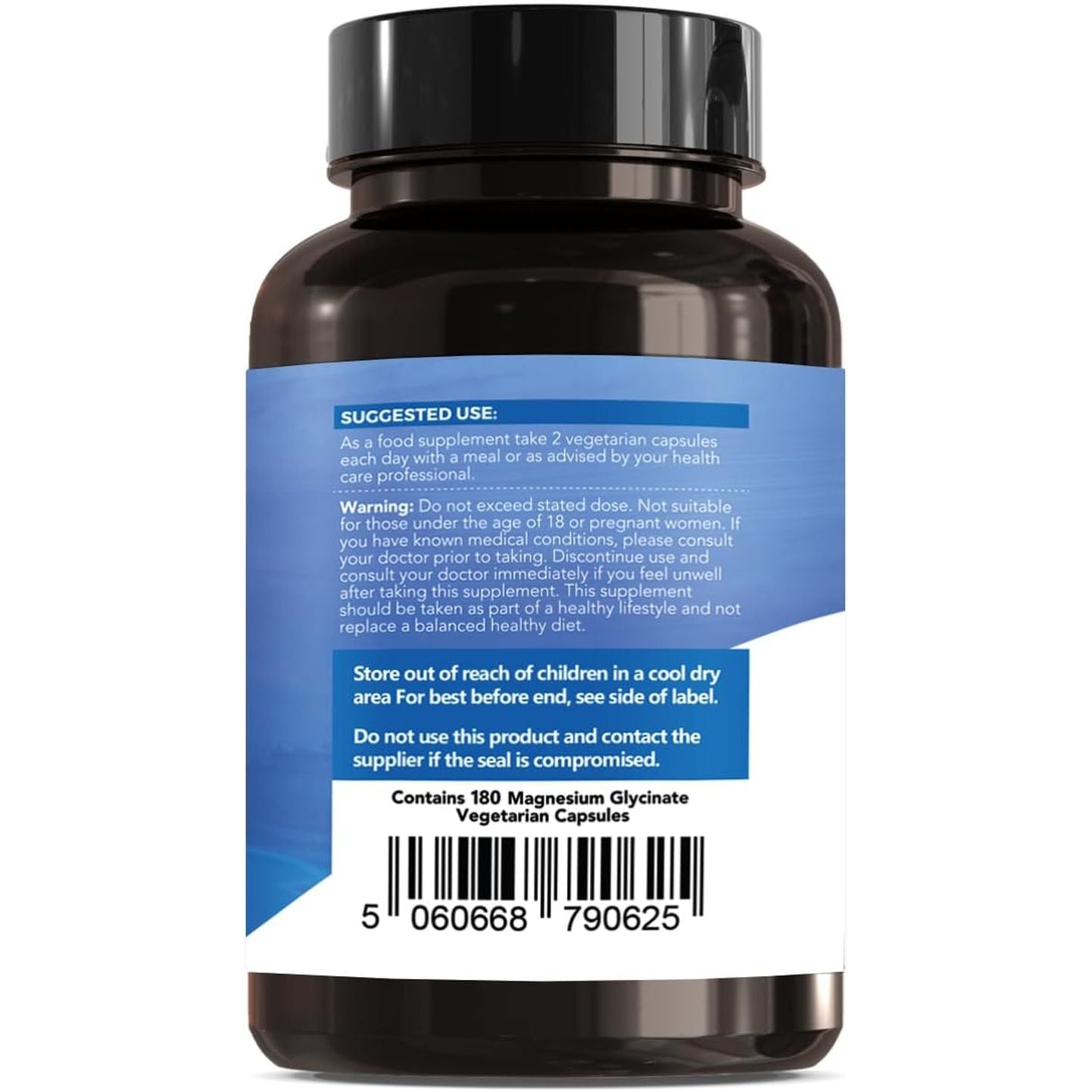 Magnesium Glycinate Capsules Provide 300 Mg of Pure Elemental Magnesium per Serving 180 Vegan Caps