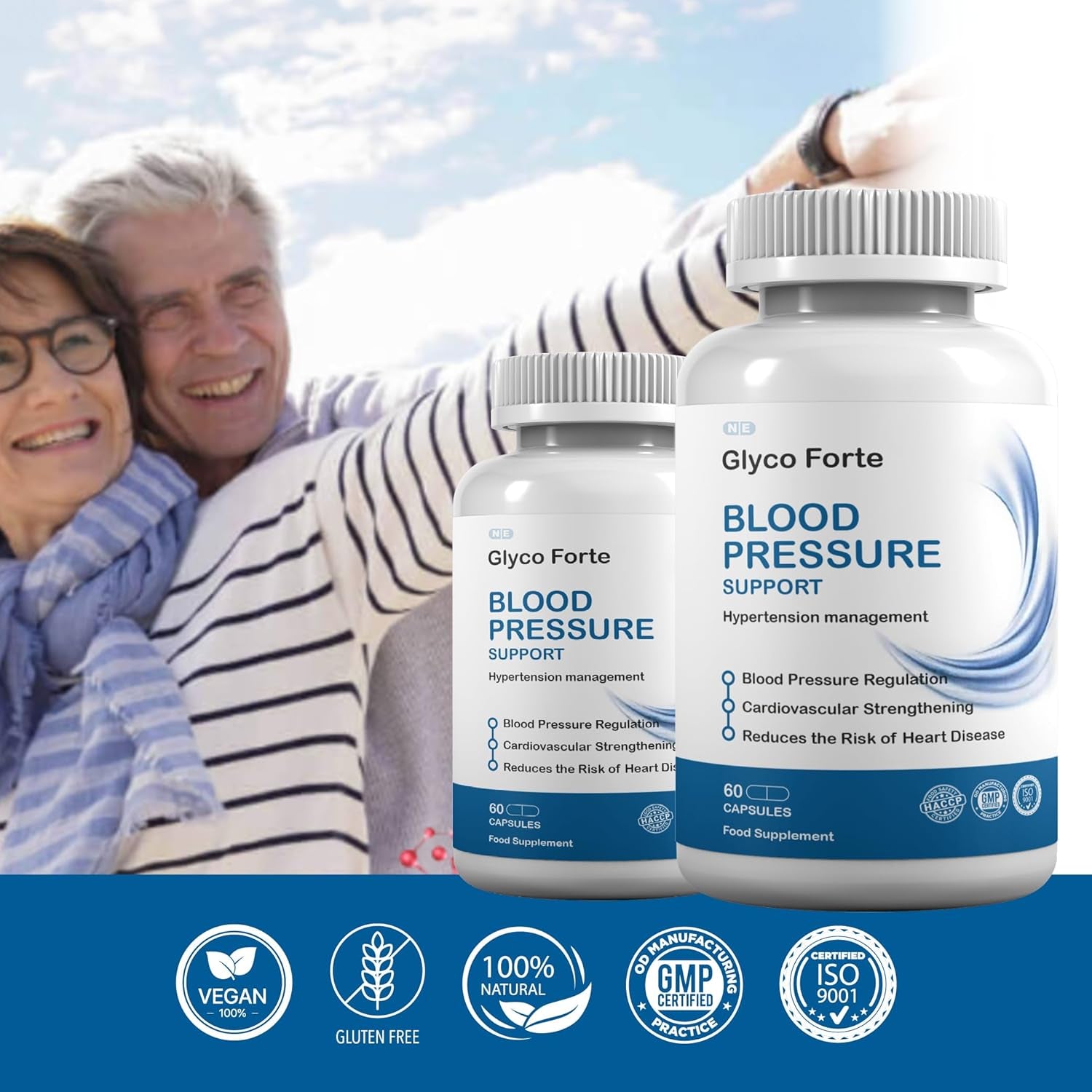 Glyco Forte Supports Blood Pressure, Blood Sugar Metabolism, Metabolic Health, Weight Management, 60 Capsules, 1 Capsule per Serving, 60 Servings