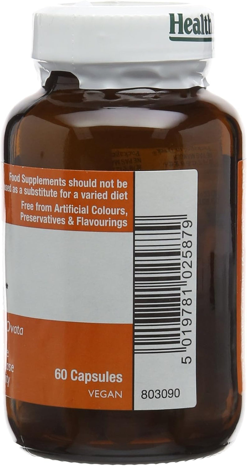 Healthaid Psyllium Husk, Fibre, 1000Mg 60 Vegan Capsules