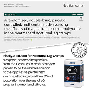 MAGNOX anti Leg Cramps Magnesium Supplement for Muscle Pain Relief, 190Mg, Nocturnal Leg Cramps, Pregnancy Cramps, Calf Cramps, Cramps in Feet, Charley Horse, Proven Remedy (30 Caps)