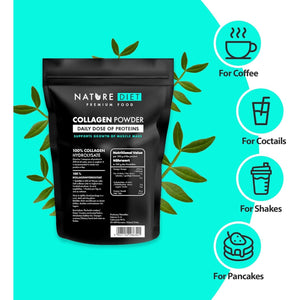 Nature Diet - Collagen Powder (Type I, III) | 600 G | Hydrolysate | Unflavored | Collagen Peptides | Source of Protein