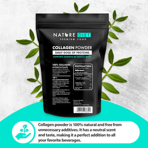 Nature Diet - Collagen Powder (Type I, III) | 600 G | Hydrolysate | Unflavored | Collagen Peptides | Source of Protein
