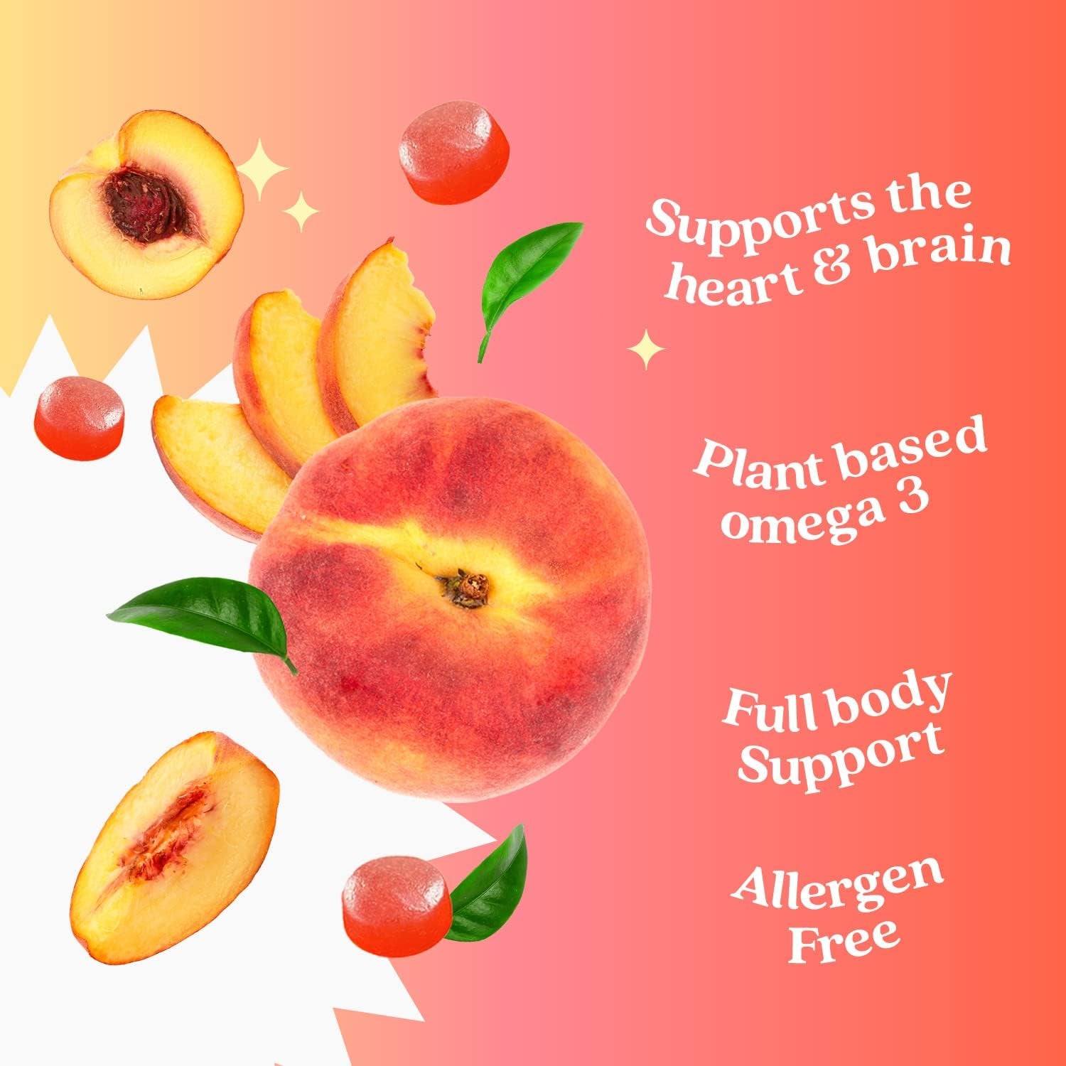 Belive Omega 3 Gummies with Omegas 6, 7, 9, DHA & EPA from Flaxseed Oil and Sea Buckthorn Fruit Oil - Sugar-Free, Supports Brain, Heart, Eye & Immune System, Supplements for Kids & Adults (60 CT) (1)