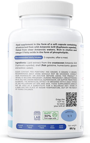 Osavi Super Krill Oil 1180 Mg – 120 Softgels | Omega-3 from Wild Antarctic Krill | Supports Heart, Brain & Liver Health | Rich in Choline & Phospholipids | Sourced from Antarctic Waters