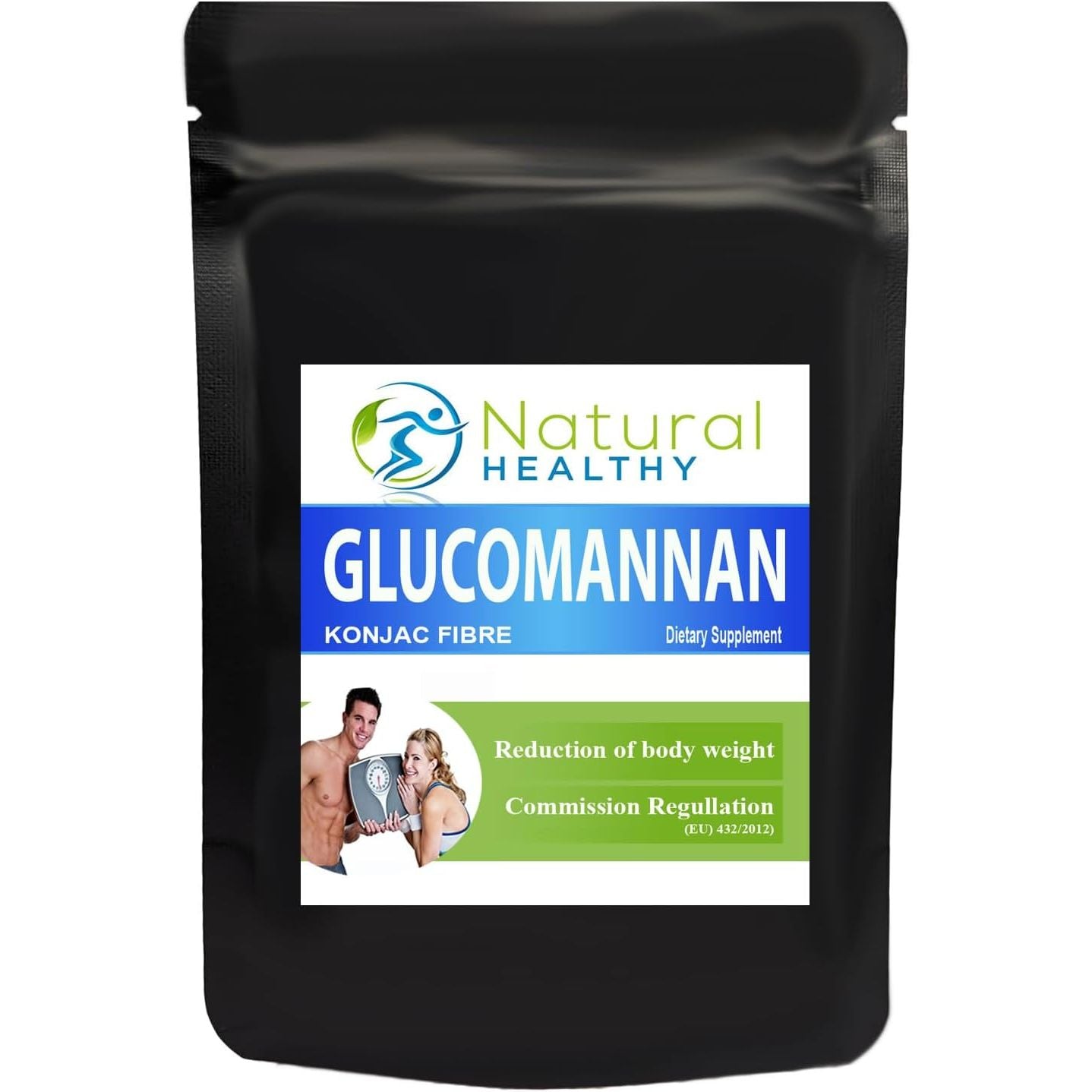 Glucomannan Capsules - High Fiber Supplement for Digestive Health & Weight Management for Man and Women - 60 Capsules - Suitable for Vegans