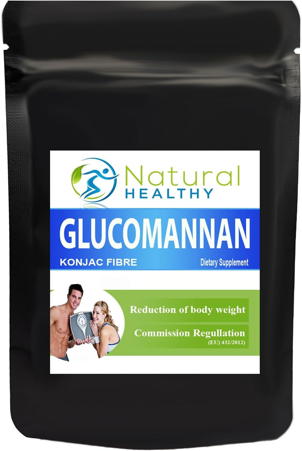 Glucomannan Capsules - High Fiber Supplement for Digestive Health & Weight Management for Man and Women - 60 Capsules - Suitable for Vegans