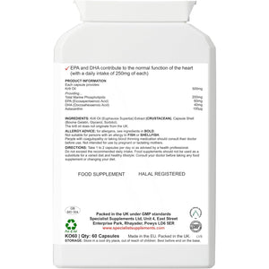 Specialist Supplements Antarctic Krill Oil, 60 Gel Capsules