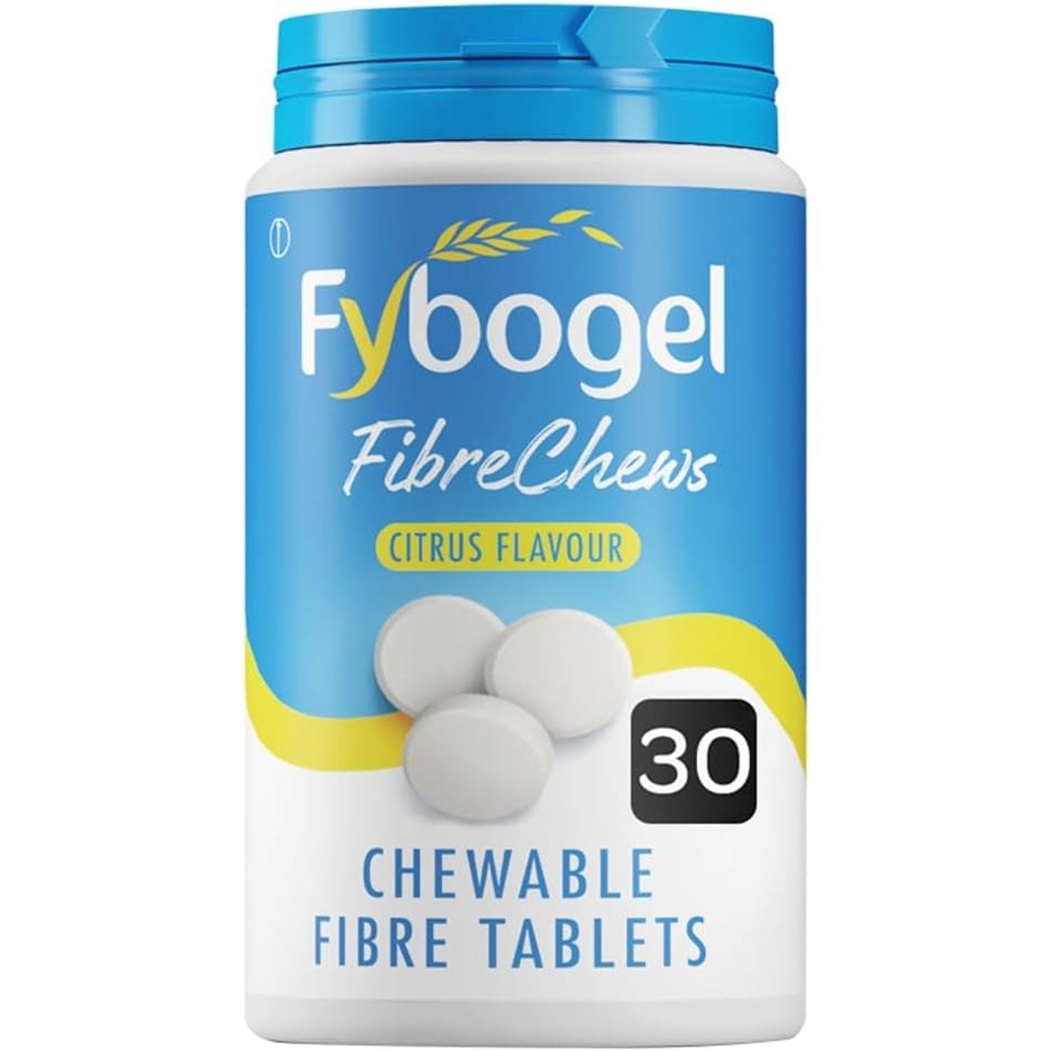 Fybogel Citrus Fibre Chews, 30 Tablets - Constipation Relief, Maintains Regularity