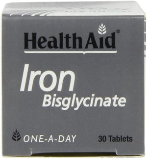 Healthaid Iron Bisglycinate - 30 Vegetarian Tablets