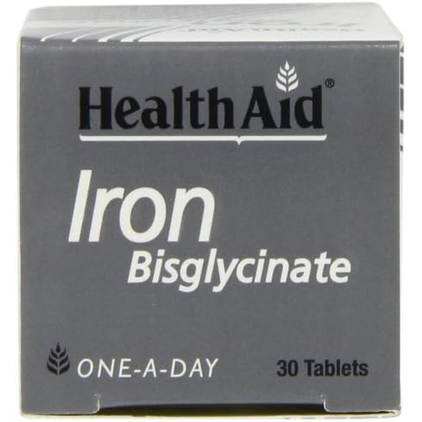Healthaid Iron Bisglycinate - 30 Vegetarian Tablets
