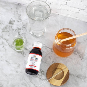 Just Bee 100% Natural Propolis, Vitamin C and Honey Syrup for Immune Support (150Ml Glass Bottle)