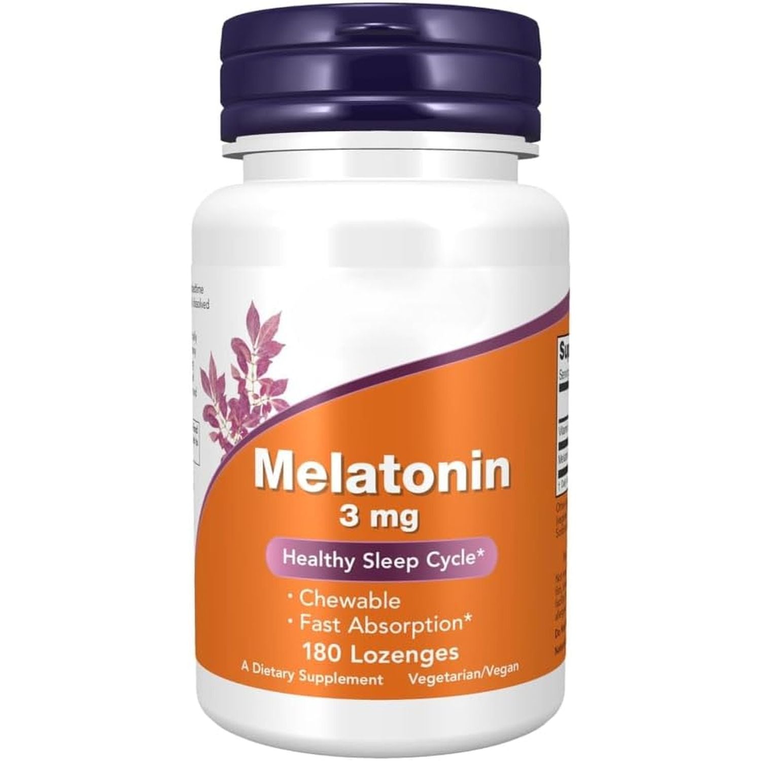 Vegan Supplement Restfulness Cycle Chewable, 3Mg, 180 Vegan Lozenges per Bottle