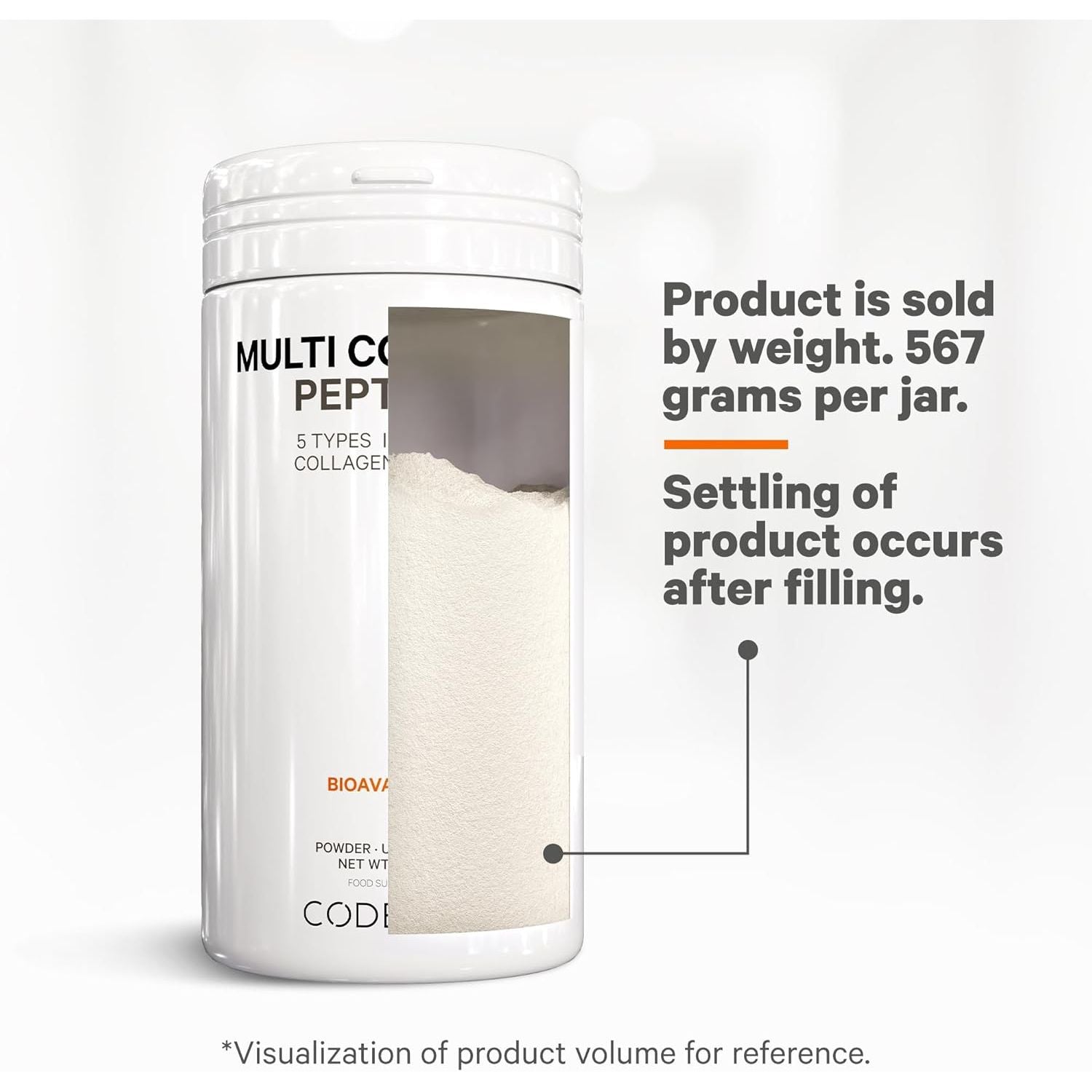 Codeage Multi Collagen Protein Powder Peptides, 2-Month Supply, Hydrolyzed, Type I, II, III, V, X Grass Fed All in One Super Bone Broth Collagen Supplement, Non-Gmo, 567 Grams