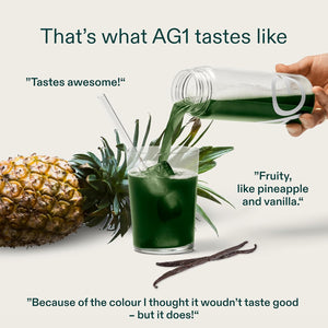 AG1 Greens Powder Supplement | Daily Nutrient Boost: Vitamins, Minerals, Gut-Friendly Bacteria, Gluten Free, Vegan and Keto Friendly | 70+ Ingredients by AG1 Athletic Greens | Refill Pouch Only