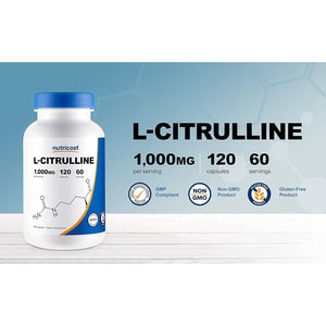 Nutricost L-Citrulline 500Mg, 120 Capsules - Gluten Free, Non-Gmo