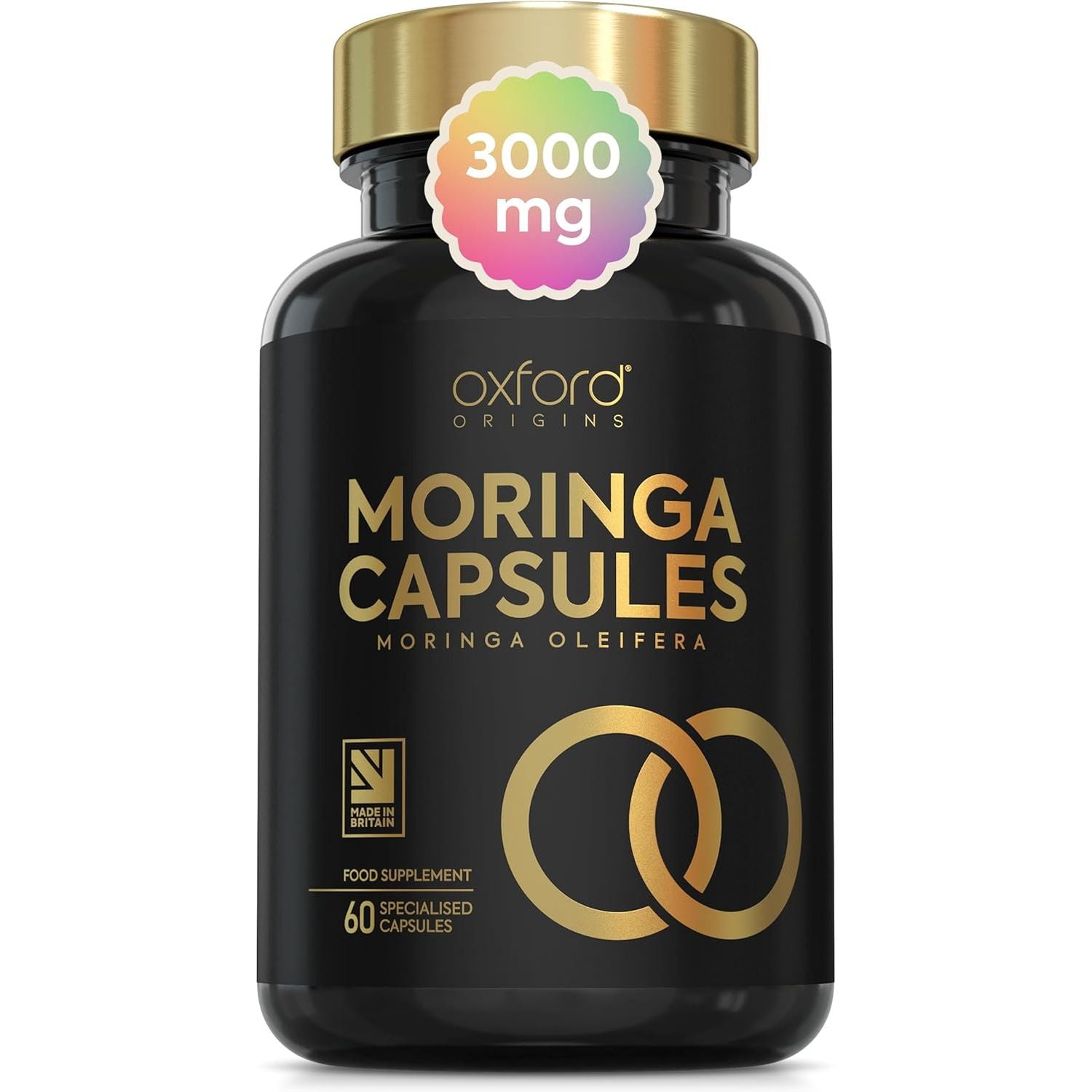 Advanced Moringa 60 Capsules 3000Mg | Two Capsules per Day for Wellness | 1 Month Supply | High Strength & Vibrant Moringa Powder for Vitality | Easy Swallow Natural Boost | Lovingly Made in the UK