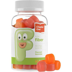 Chapter One Fiber Gummies, with Natural Chicory Root Soluble Fiber, Certified Kosher, 60 Flavored Gummies
