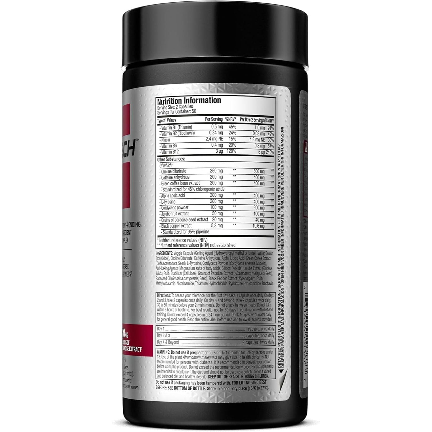 Muscletech Hydroxycut Hardcore Super Elite, Weightloss, Slimming Pills, Immune System Vitamins - B12 & B6, Increase Alertness & Performance, Support Fat Metabolism, 100 Count
