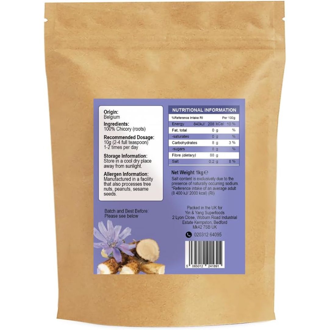 Premium Inulin Powder 1Kg - Dietary Fibre from Chicory Root | Vegan, Non-Gmo, Palm Oil Free | Fibre Supplement Made in the EU