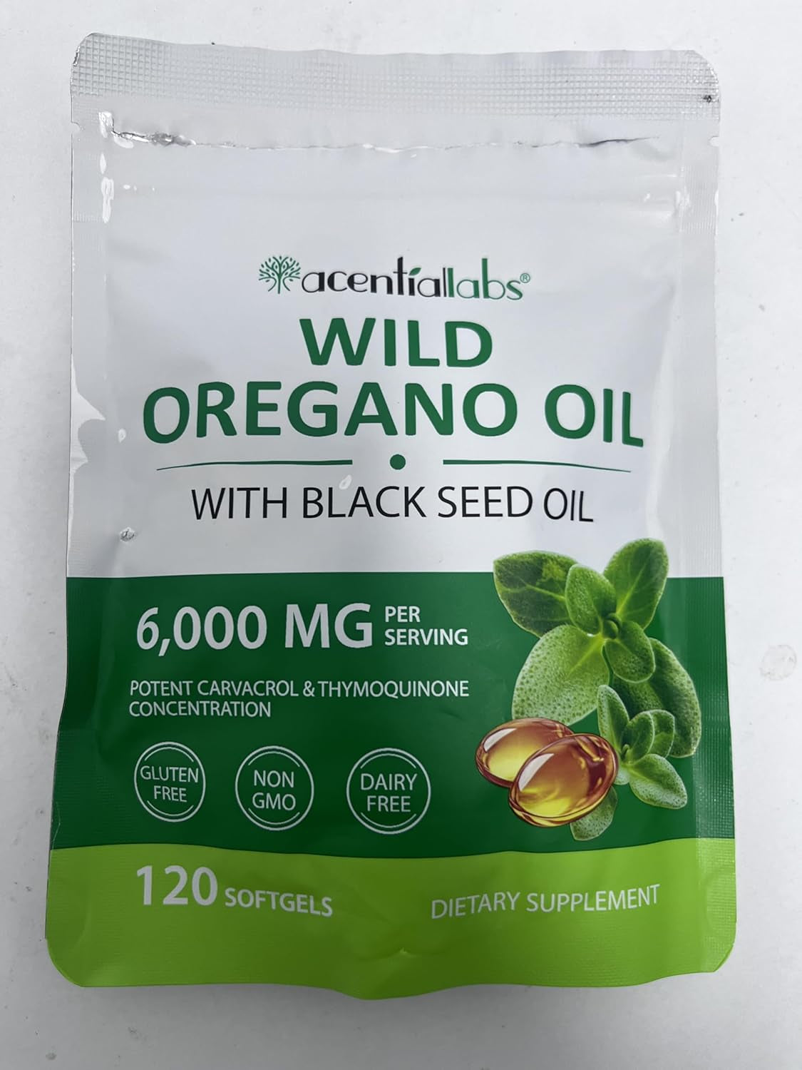 Oregano Oil 120 Softgels - 2-In-1 6000Mg with Black Seed Oil 200Mg & 165Mg Carvacrol | Cold-Pressed, Non-Gmo | Immune, Digestive & Respiratory Support