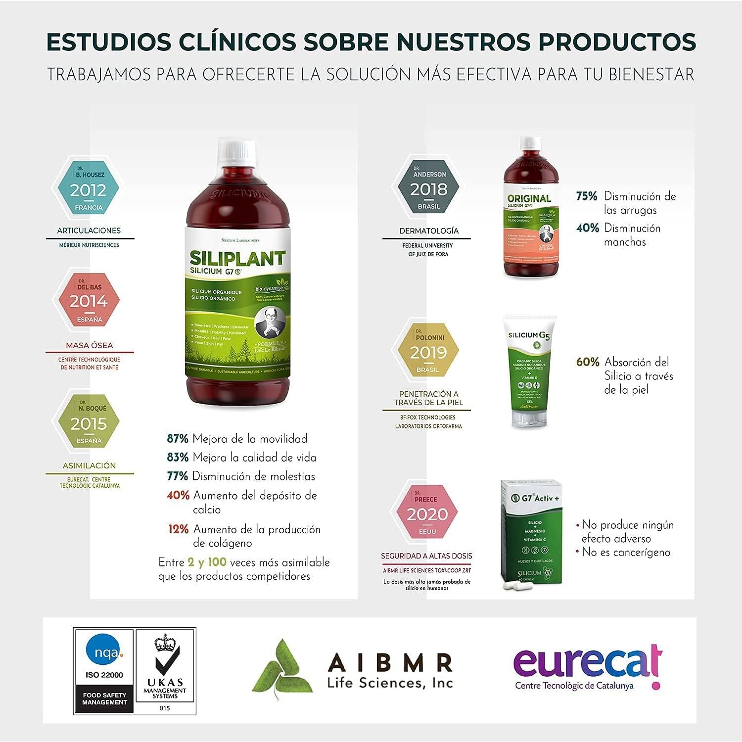 Silicium G5 Gel | Silica Gel with Vitamin E Collagen Booster| Pain Relief Gel for Joints Muscles and Bone Pain | Joint Care Supplements | Skin Regenerator. 150 Ml.