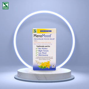 Schwabe Pharma - Menomood - Menopause Mood Relief - St. John'S Wort and Black Cohosh Extract - Traditionally Used for Hot Flushes, Night Sweats, Low Mood, Mild Anxiety - 30 Tablets