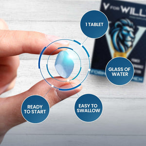 V for Willy – Blue 10 Stamina & Energy Tablets for Men – Fast-Acting Tribulus Terrestris Herbal Supplements for Enhanced Performance & Stamina – Pills for Men UK – Korean Ginseng – Supplement for Men