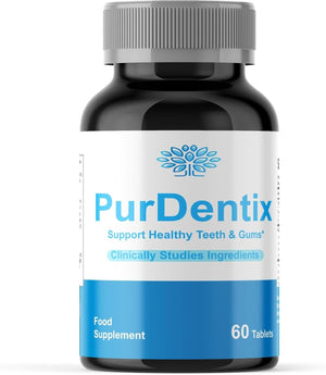 Purdentix - All Natural Teeth & Gum Care Supplement with Probiotics, Supports Oral Health, Fresh Breath, Vegan, 60 Tablets,Slim Warriors