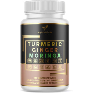 Advanced Turmeric Curcumin 12500Mg Ginger 1500Mg Moringa 12500Mg Boswellia 750Mg Saffron 500Mg, Joint Care Supplement, Quercetin, Tart Cherry, Ceylon Cinnamon, ONE per Day, 4 Month Supply, Made in UK
