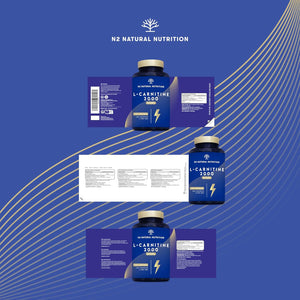 Natural L CARNITINE 2000Mg 150 Capsules 75 Days (Only 2 Capsules per Day) High Concentration Improves Sports Performance. Weight Loss, Energy Resistance. CE Manufactured. N2 Natural Nutrition