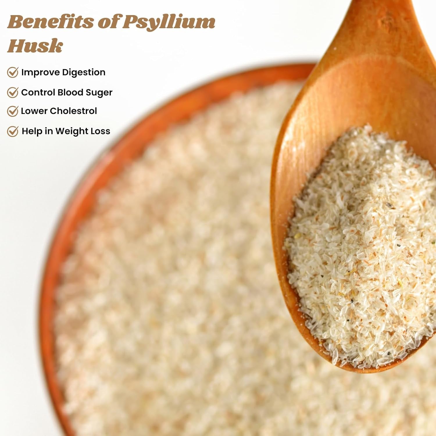Psyllium Husk (100G/3.52Oz) Easy Mixing Fiber Supplement, Finely Ground & Non-Gmo Powder for Promoting Regularity