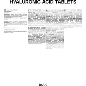 Bulk Pure Hyaluronic Acid Tablets, 150 Mg, Pack of 60