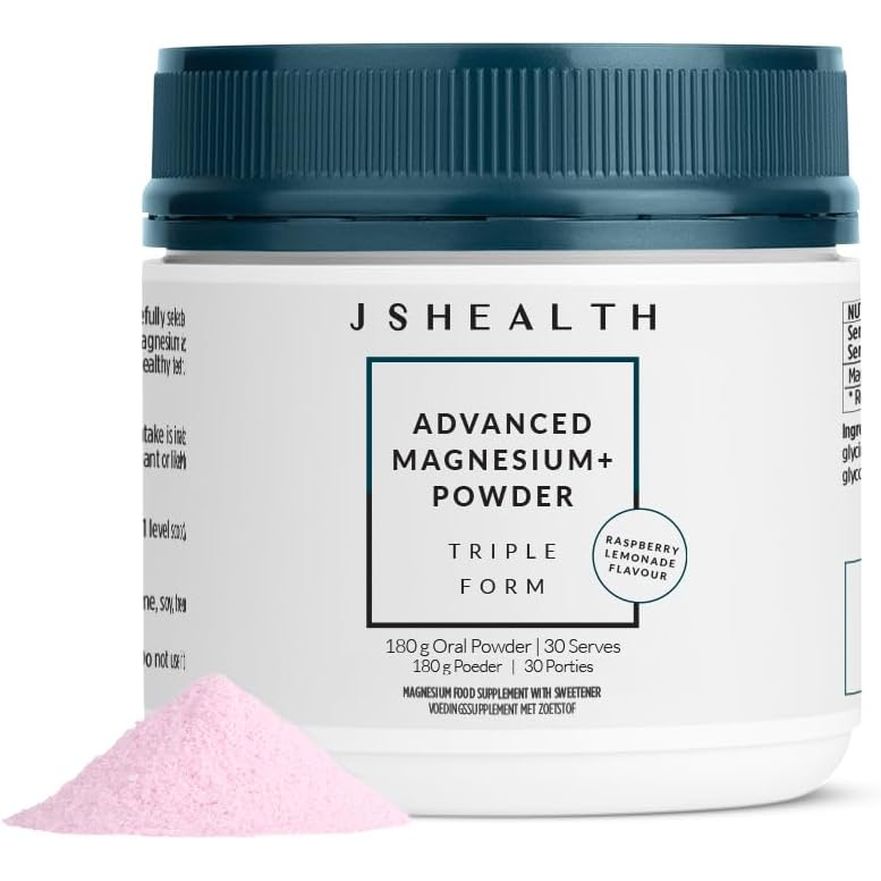 Jshealth Vitamins Advanced Magnesium+ Powder with Magnesium Glycinate, Citrate, and Amino Acid Chelate, 402 Mg/Serving – Bioavailable Supplement