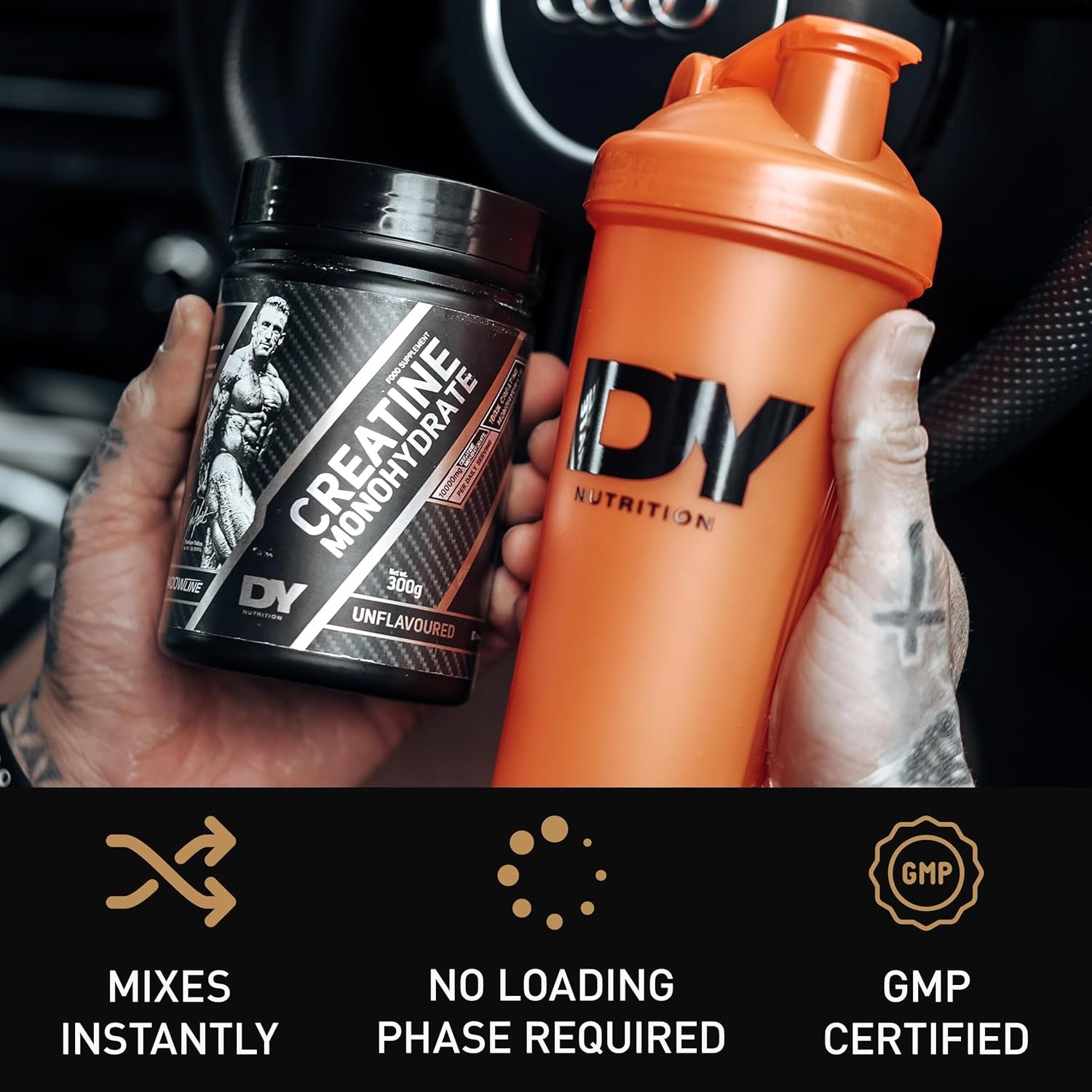 DY Nutrition Pure Creatine Monohydrate Powder 300 G, Unflavoured X60 Servings, 2 Month Supply – Increases High Intensity Performance. Gluten Free, Vegan Friendly Supplement