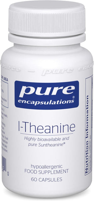 Pure Encapsulations L-Theanine - Hypoallergenic Active Green Tea Extract Supplement - 60 Capsules