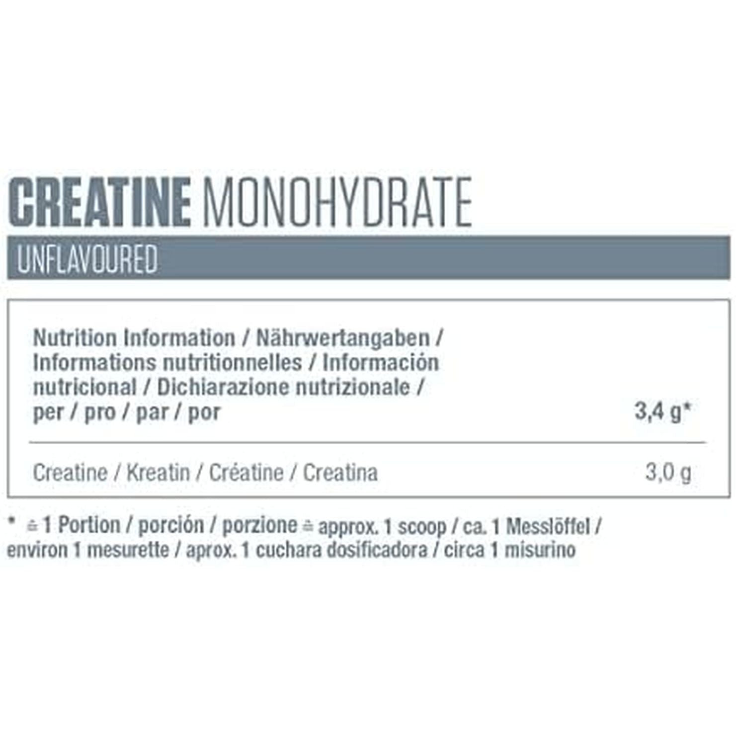 Dymatize Creatine Monohydrate Unflavoured Powder 500G - 100% Creapure Creatine - Aminosäure - Kreatin