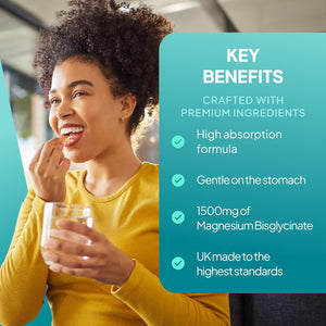 Magnesium Bisglycinate 1500Mg | Supports Energy, Muscle & Psychological Function | High Absorption, Gentle on Digestion | Vegan Friendly | 120 Capsules = 2 Months’ Supply | Gmp-Certified & Uk-Made